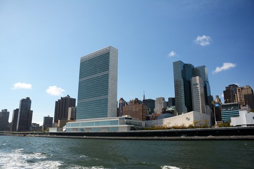Jt,  Niujorkas,  Manhattan,  Miestovaizdis,  Jungtinės Tautos,  Pasaulio Taika,  Dangoraižis