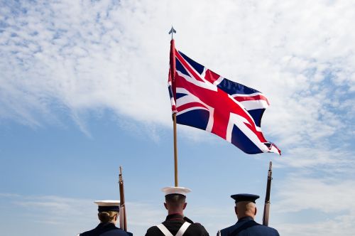 Union Jack, Vėliava, Jungtinė Karalystė, Didžioji Britanija, Šiaurės Airija, Nacionalinis, Kariuomenė, Armija, Ceremonija, Kareiviai, Šventė, Spalvinga, Paradas, Einantis