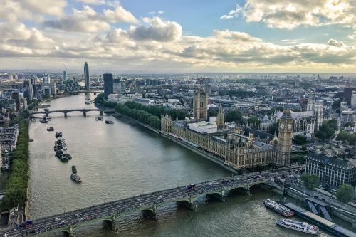 Jungtinė Karalystė, Anglija, Londonas, Thames Upė, Londonas Skyline, Didysis Benas, Londono Tiltas