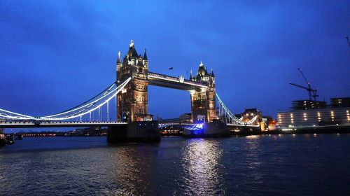 Jungtinė Karalystė,  Londonas,  Bokšto Tiltas,  Naktinis Vaizdas