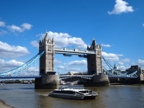 Jungtinė Karalystė, Londonas, Thames, Bokšto Tiltas, Thames Upė, Tiltas, Laikai, Pramoginė Valtis