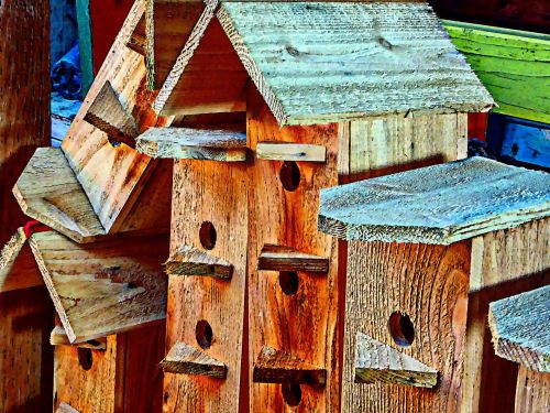 Paukščiai & Nbsp,  Namai,  Paukštis & Nbsp,  Namas,  Birdhouse,  Medinis,  Paukščiai,  Nedažyti Mediniai Birdhouses
