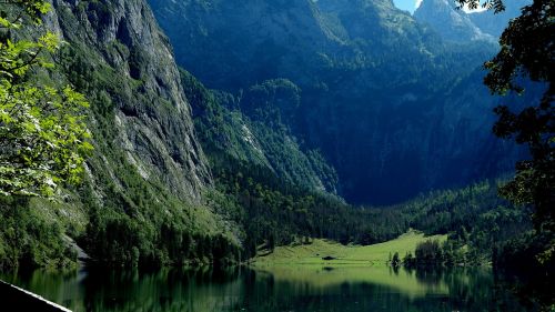 Viršutinis Ežeras, Königssee, Berchtesgaden, Masyvas, Berchtesgaden Alps, Berchtesgadeno Nacionalinis Parkas, Tvirtas, Vaizdas
