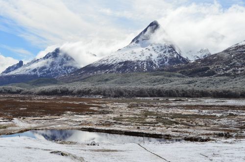 Ushuaia, Žiema, Sniegas, Kalnai