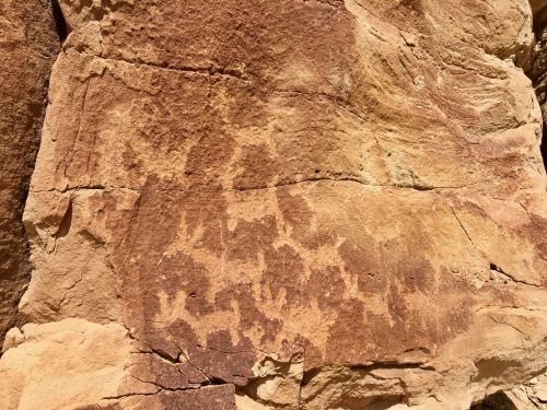 Kultūra,  Petroglyfai,  Gimtoji & Nbsp,  Amerikietiška,  Ute,  Indijos,  Menas,  Smiltainis,  Colorado,  Uode Petroglyphs In Colorado