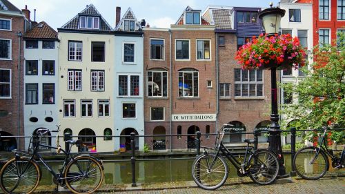Utrecht, Holland, Kanalas, Namas, Ciklą