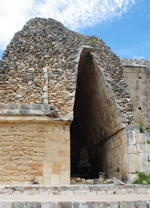 Uxmal, Yukatanas, Maya Vault, Maya, Architektūra, Sugadinti, Meksika