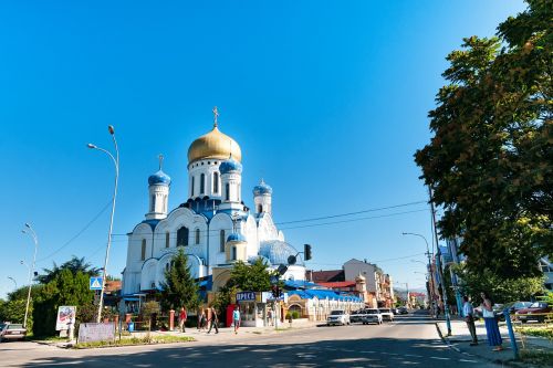 Uzhgorod, Ukraina, Ortodoksas, Bažnyčia, Vasara, Mėlynas, Dangus