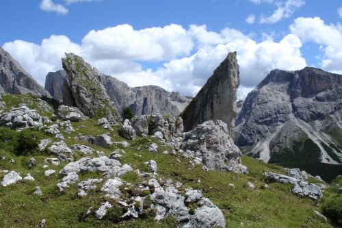Val Gardena, South Tyrol, Alpės, Dolomitai