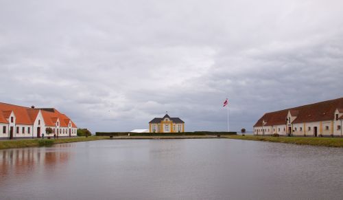 Valdemar, Pilis, Ežeras, Cloudscape, Sala Taasinge, Denmark
