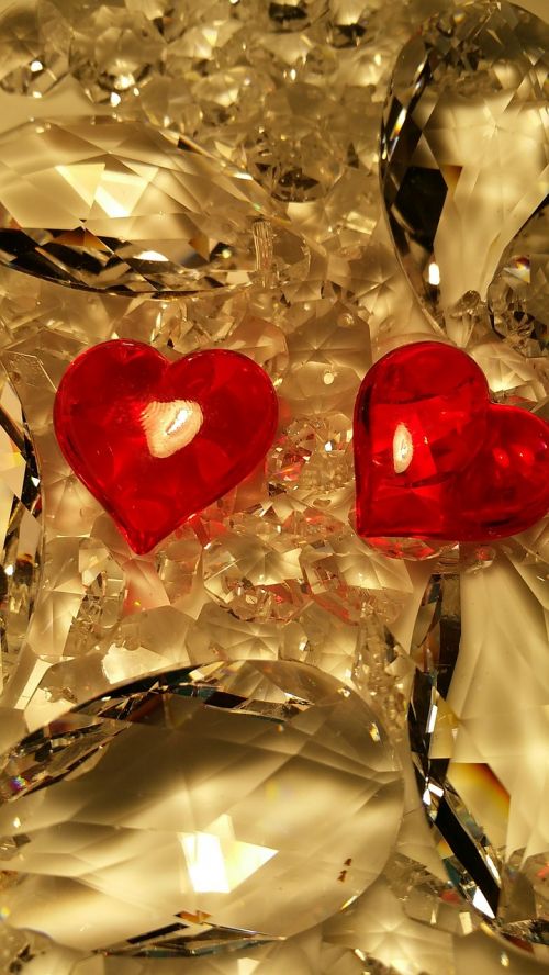 Valentino Diena, Meilė, Krištolo Stiklas, Širdis, Apdaila, Stiklas, Kristalas, Fonas