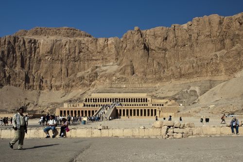 Karalių Slėnis, Deir El-Bahri, Egiptas, Hatshepsuto Mortuarinė Šventykla, Archeologija, Architektūra, Kalnas, Smiltainis, Hatshepsut