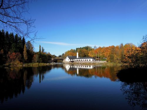 Vantaankoski, Suomių, Vantaa, Kraštovaizdis, Pastatas, Namas, Vanduo, Mėlynas, Mėlynas Dangus, Dangus, Vantaa Upė