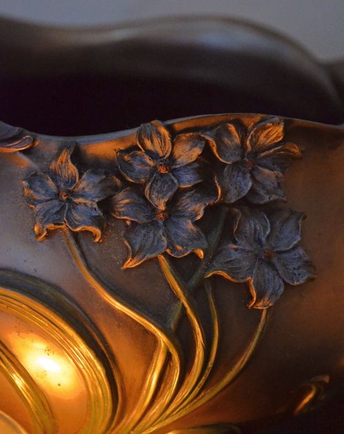 Vazos, Šviesa Ir Šešėliai, Žvakidė, Dekoratyvinės Gėlės, Art Nouveau, Organinis Modelis, Dekoratyvinis, Dizainas, Gėlių