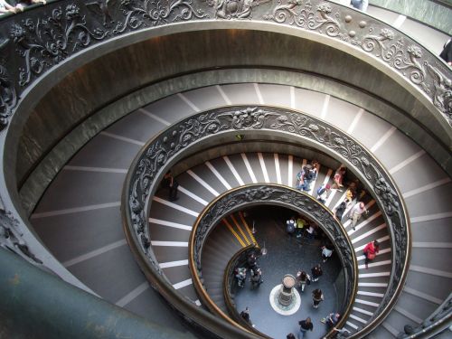 Vatikanas, Muziejus, Laiptai, Roma