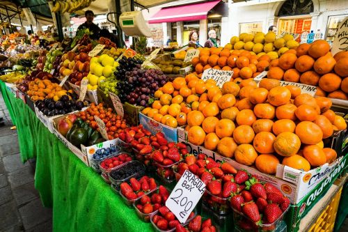 Daržovių Rinka, Vaisių Rinka, Venecija, Italy, Vaisiai, Daržovės, Turgus