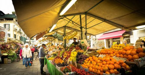 Daržovių Rinka, Vaisių Rinka, Venecija, Italy, Vaisiai, Daržovės, Turgus