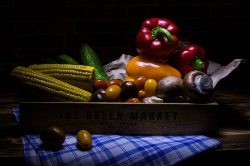 Daržovės, Derlius, Maistas, Pipirai, Grybai, Pomidorai, Kukurūzai