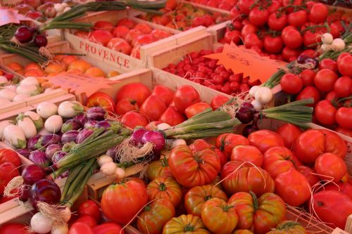 Daržovės, Pomidorai, Turgus, Provence, Vaucluse, Pomidoras Raudonas