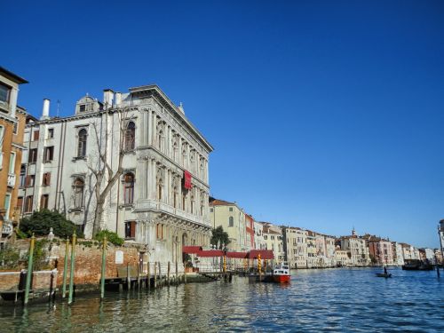 Venecija, Italy, Pastatai, Kanalas, Vanduo, Apmąstymai, Architektūra, Romantiškas, Dangus, Debesys, Lauke, Paskirties Vietos, Turizmas, Valtys, Gondola