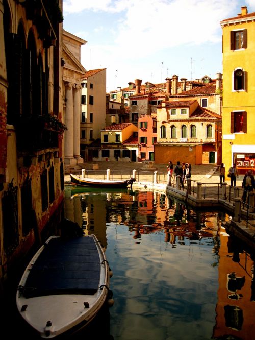 Venecija, Italy, Europa, Kanalas, Ispanų, Gondola, Venezija