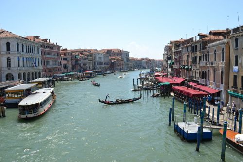 Venecija, Kanalas, Seni Namai, Grand, Kanalas, Gondolos, Architektūra, Italy, Valtys, Miestas