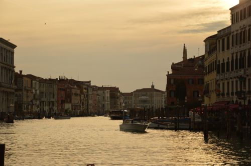 Venecija, Canale Grande, Saulėlydis, Vanduo, Italy