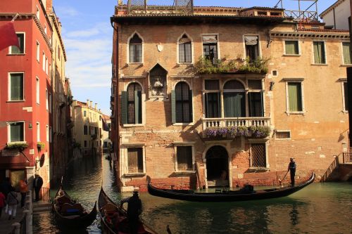 Venecija, Vandens Kanalas, Gondola, Laivo Kelias