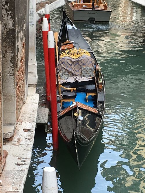 Venecija, Gondola, Kanalas, Italy, Vanduo, Valtys
