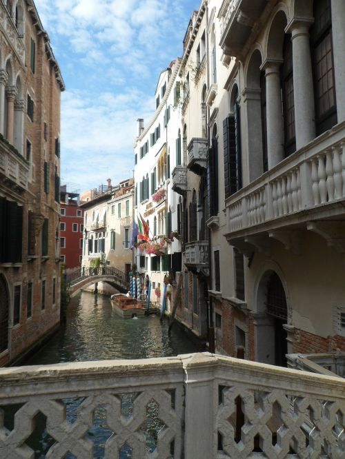 Venecija, Tiltas, Kanalas, Namai, Italy, Boot