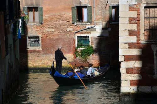Venecija, Gondola, Italy, Kanalas, Vandens Keliai