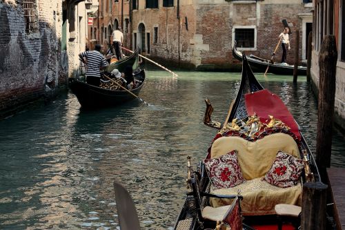 Venecija, Gondola, Kanalai, Kanalas, Italy, Puikus Kanalas, Vanduo