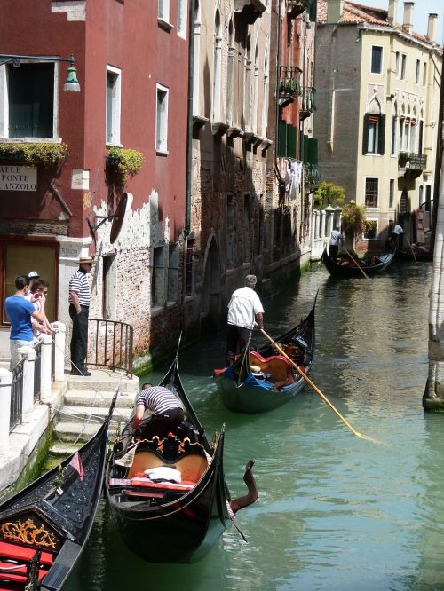Venecija, Kanalas, Gondolieris, Italy, Šoninis Kanalas