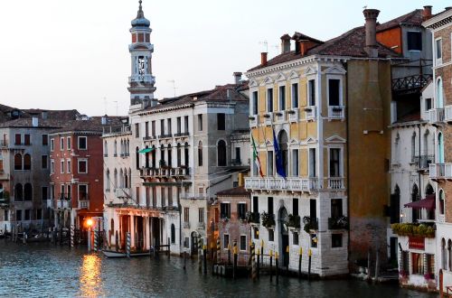 Venecija, Namai Fasadai, Kanalas, Šventė, Kelionė, Atostogos, Vanduo, Bokštas, Abendstimmung, Romantiškas, Architektūra