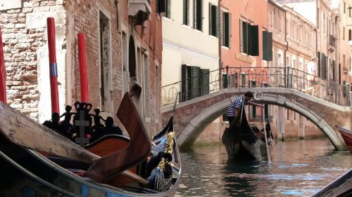 Venecija, Gondola, Namai, Kanalas, Tiltas