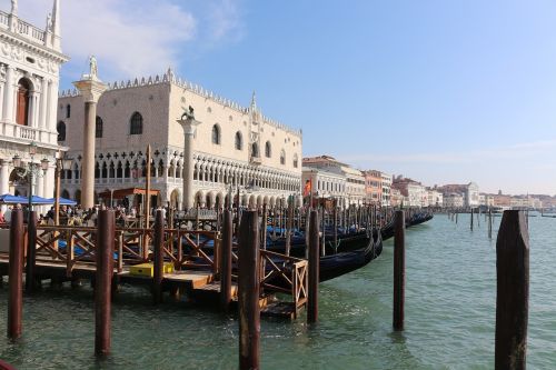 Venecija, Doges Rūmai, Venezija, St Ženklo Aikštė, Italy, Gondolos