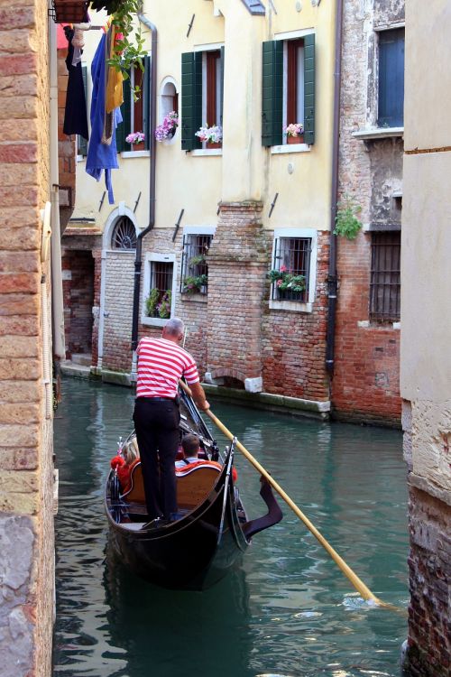 Venecija, Gondola, Italy, Vanduo, Gondoleris, Kanalas, Turizmas