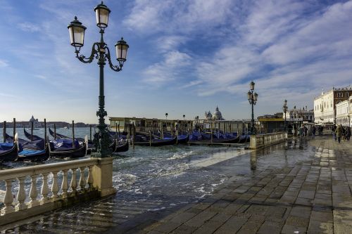 Venecija, Lagūnas, Gondola, Italy, Romantika, Mėlynas, Turizmas