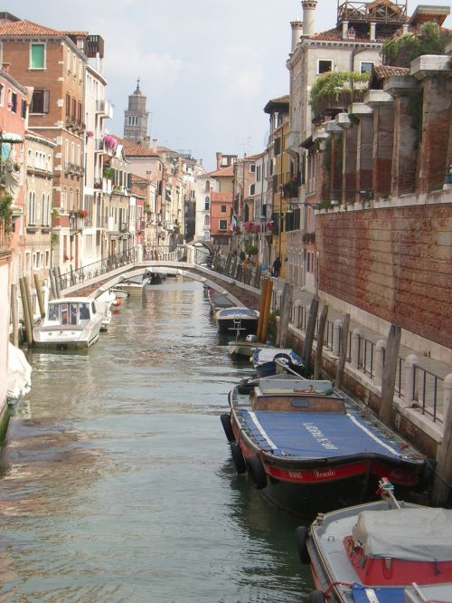 Venecija, Pavasaris, Kanalas, Laivas