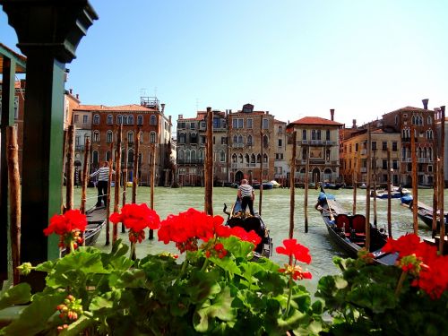 Venecija, Italy, Gondola, Kanalas