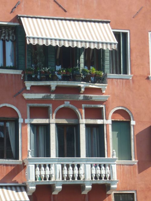 Venecija, Italy, Balkonas