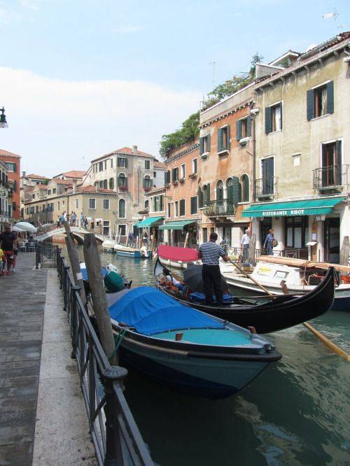 Venecija, Canale Grande, Gondolos, Italy, Šventė