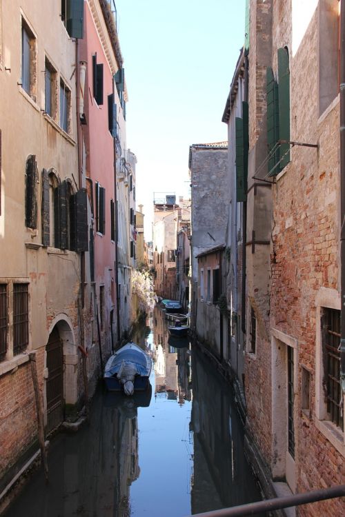 Venecija, Kanalas, Vanduo, Italy, Tylus, Siaura, Boot