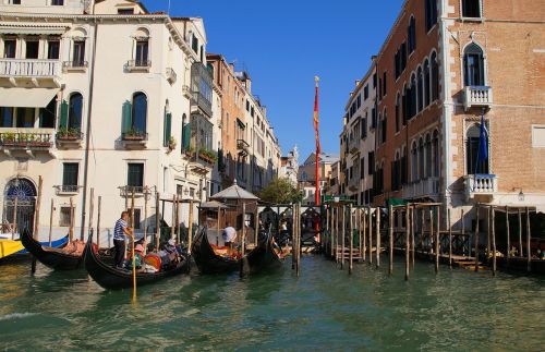 Venecija, Italy, Kanalas, Gondolos, Romantika, Boot