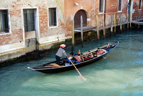 Venecija, Italy, Gondola, Kanalas, Vanduo