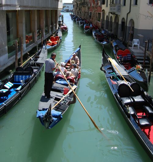 Venecija, Gondola, Kanalas, Italy, Transportas, Remo