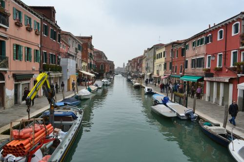 Venecija, Italy, Valtys, Dokai, Kanalas, Venetian, Kranas