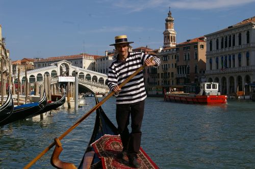 Venecija, Gondola, Kanalo Grande, Rialto Tiltas