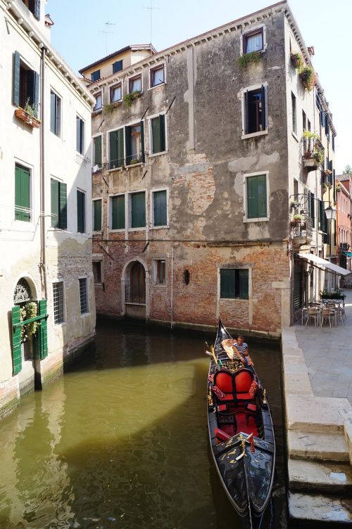 Venecija, Kanalas, Seni Namai, Architektūra, Namai, Italy, Miestas, Gondolos