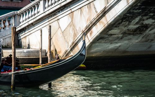 Venecijos Gondola,  Rialto Tiltas,  Vanduo,  Gondola,  Venecija,  Kanalo Grande
